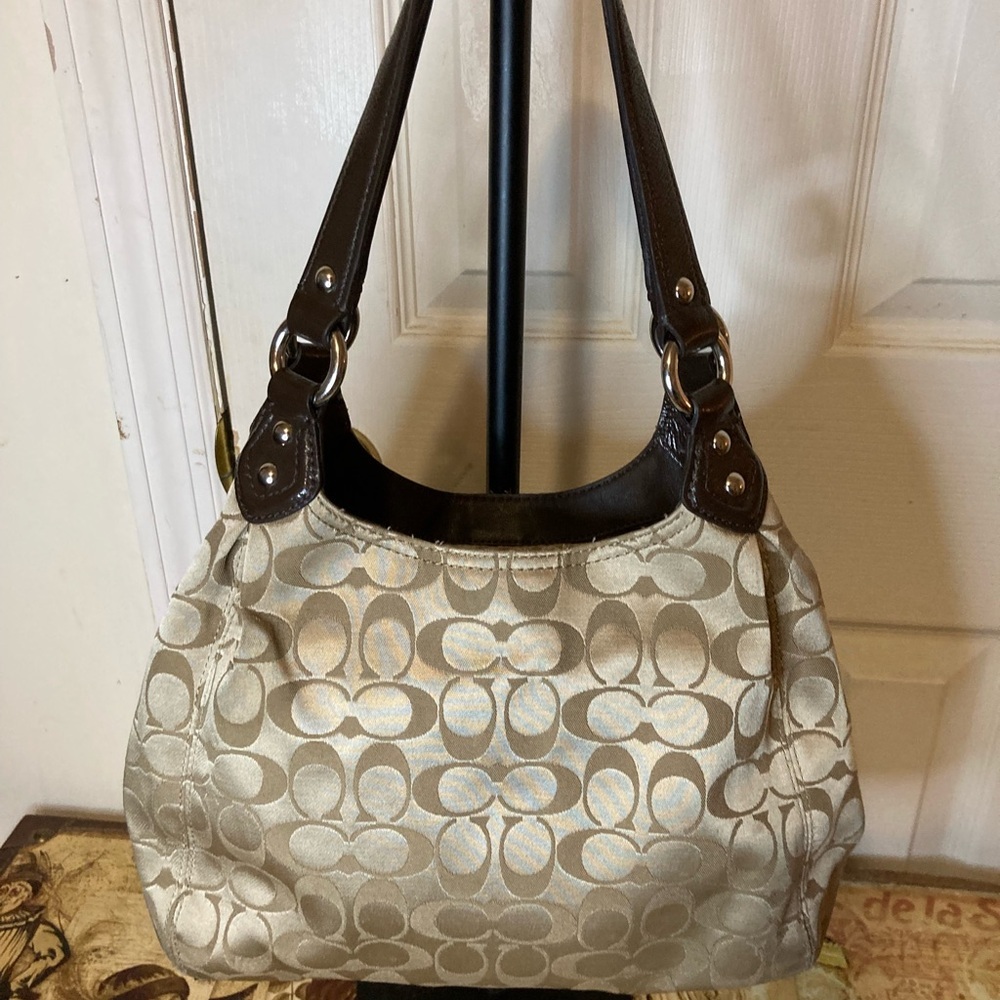 Coach Signature tote SHOULDERBAG F21381 Satchel - Picture 4 of 11